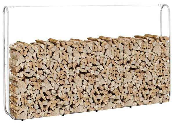Stojak na drewno opałowe 250x25x150 cm Stal ocynkowana