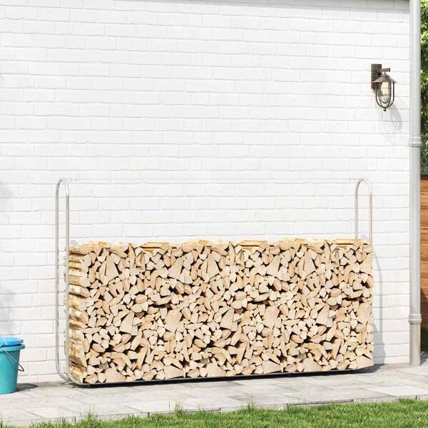 Stojak na drewno opałowe 250x25x150 cm Stal ocynkowana