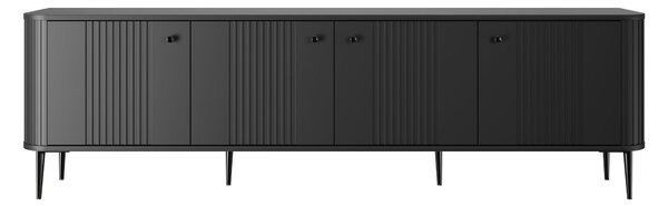 Szafka RTV Vesper 4D 187 cm - czarny / czarne nogi