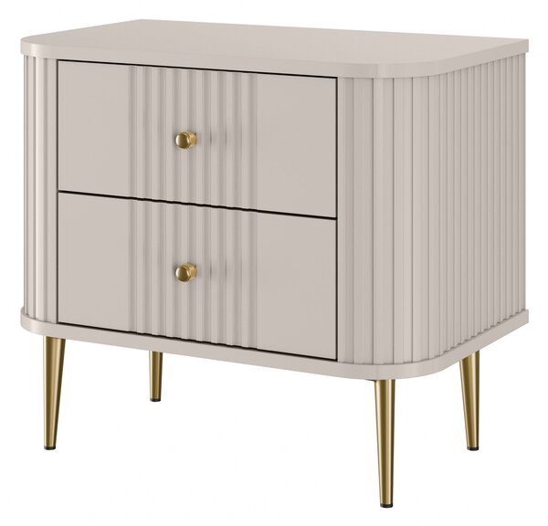 Zestaw szafek nocnych Vesper 56 cm - kaszmir / złote nogi