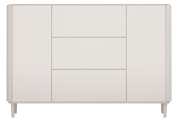 Komoda Elivo 150 cm z szufladami na nóżkach - kaszmir / dąb olejowany