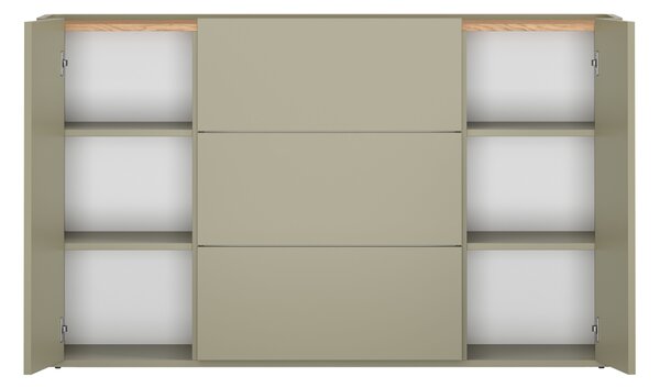 Komoda Elivo 150 cm z szufladami - eukaliptus / dąb baltic dune