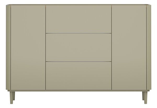Komoda Elivo 150 cm z szufladami na nóżkach - eukaliptus / dąb baltic dune
