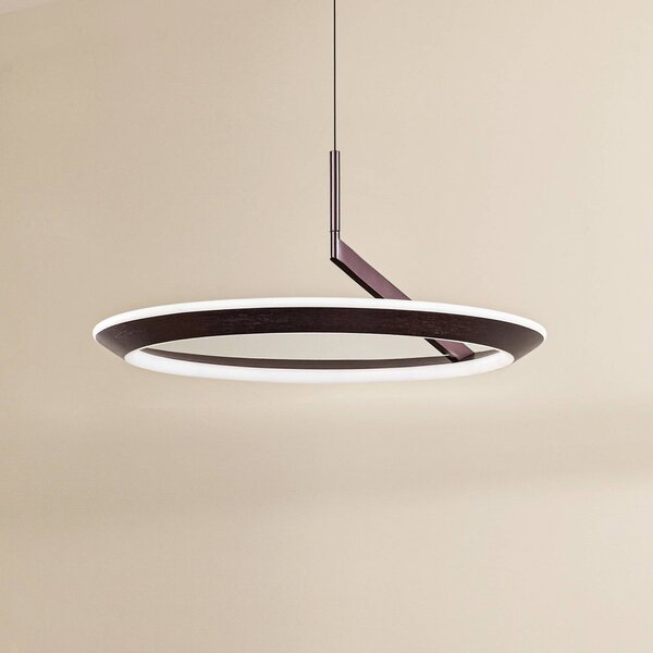 Lampa wisząca Eldra Lucande, możliwość ściemniania, brązowy / rdzawy, salon / jadalnia, metal, nowoczesny