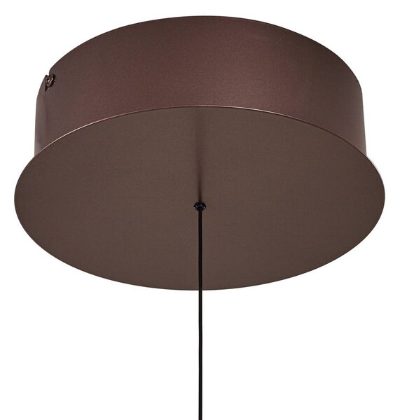 Lampa wisząca Eldra Lucande, możliwość ściemniania, brązowy / rdzawy, salon / jadalnia, metal, nowoczesny