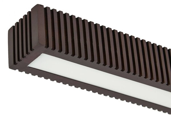 Lampa sufitowa Emara Lucande, możliwość ściemniania, ciemne drewno, salon / jadalnia, drewno, design