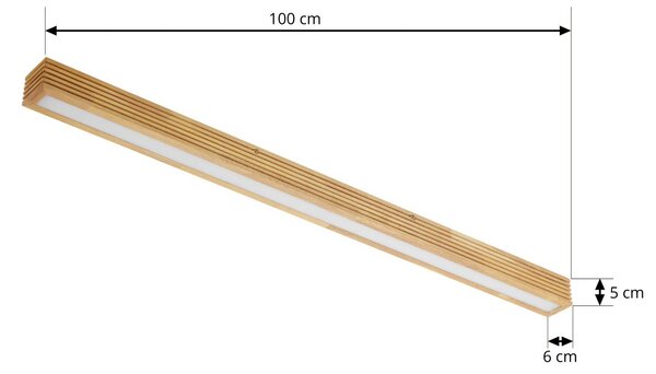 Lampa sufitowa Emara Lucande, możliwość ściemniania, jasne drewno, salon / jadalnia, drewno, design