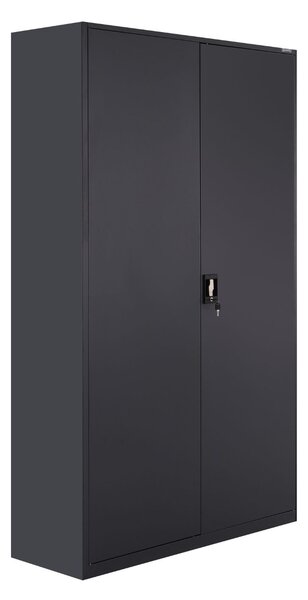 Metalowa szafa zamykana na klucz do biura 185x115 cm Essen: antracytowa