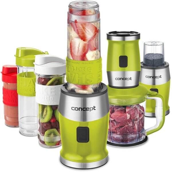 Concept SM3393 Fresh&Nutri mikser wielofunkcyjny, 700 W + 2 butelki 570 ml + 400 ml, zielony