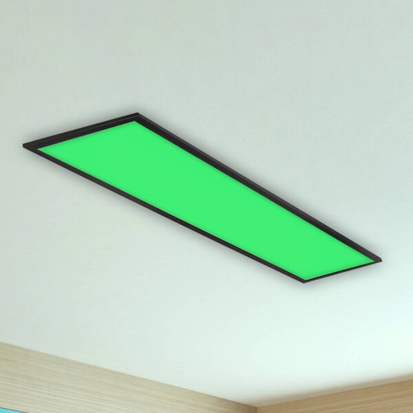 Briloner Panel LED Colour, możliwość ściemniania, czarny, salon / jadalnia, tworzywo sztuczne, nowoczesny