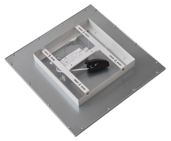 Panel LED Livel Lindby, aluminiowy / szary / cynkowy, kuchnia, aluminium, nowoczesny