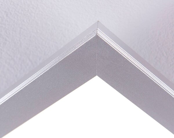 Panel LED Livel Lindby, aluminiowy / szary / cynkowy, kuchnia, tworzywo sztuczne, nowoczesny