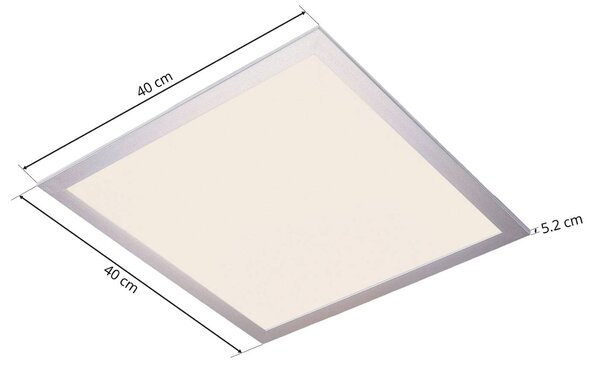 Panel LED Livel Lindby, aluminiowy / szary / cynkowy, kuchnia, aluminium, nowoczesny