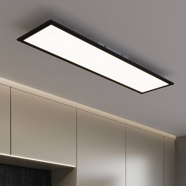 Briloner Panel LED Piatto CCT, możliwość ściemniania, czarny, salon / jadalnia, metal, nowoczesny