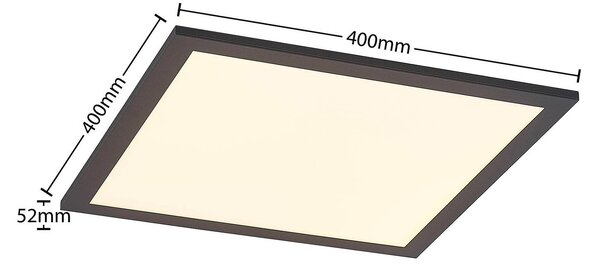 Panel LED Nelios Lindby, możliwość ściemniania, czarny, kuchnia, aluminium, nowoczesny