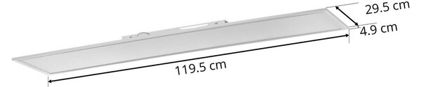 Briloner Panel LED Piatto, czujnik, 119,5 x 29,5 cm Piatto, biały / opal, przedpokój, metal, nowoczesny