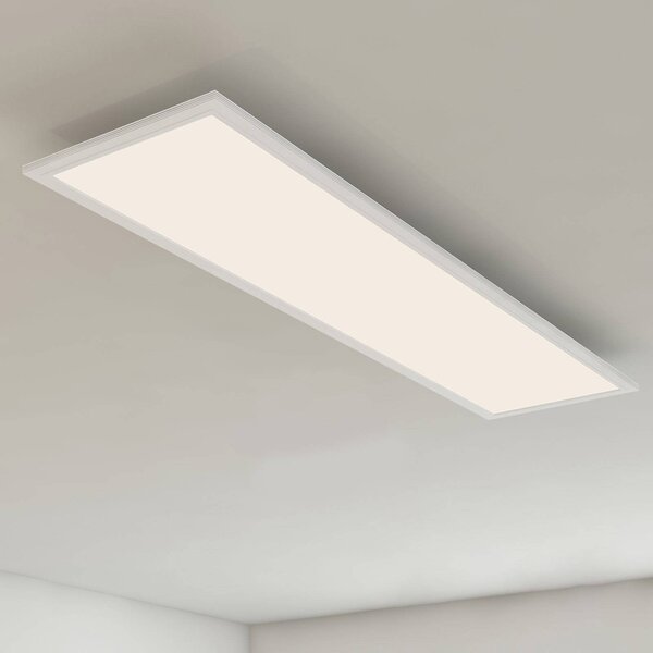 Briloner Panel LED Piatto, czujnik, 119,5 x 29,5 cm Piatto, biały / opal, przedpokój, metal, nowoczesny