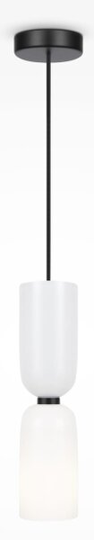 Biało czarna smukła lampa wisząca sufitowa Maytoni MOD177PL-01W Memory E14 8cm