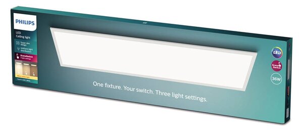 Philips Panel LED Touch, możliwość ściemniania, biały / opal, biuro, metal