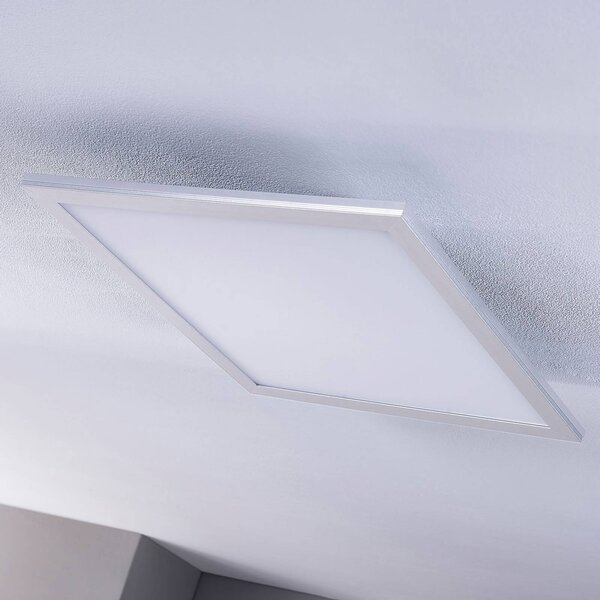 Panel LED Livel Lindby, możliwość ściemniania, aluminiowy / szary / cynkowy, kuchnia, tworzywo sztuczne, nowoczesny