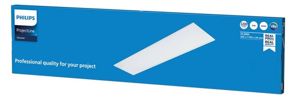 Philips Panel LED ProjectLine, biały / opal, biuro, metal