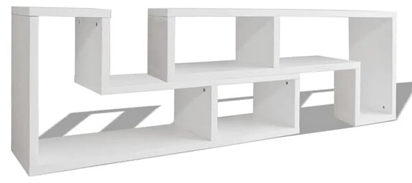 Komplet 2 białych szafek RTV w kształcie litery L D9-B58