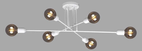 Biała metalowa lampa sufitowa patyki bez kloszy - 2X A726 B3-M51