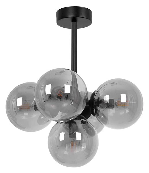 Grafitowa lampa sufitowa szklane kule loft - 5X A688 M4-C36