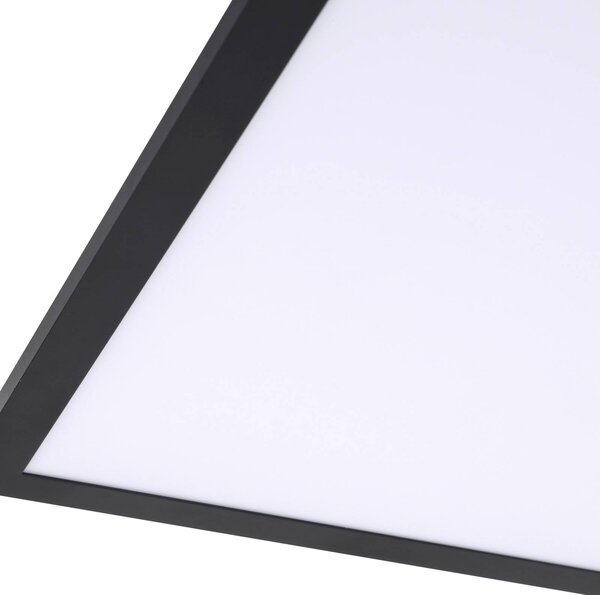 Lindby Panel LED Enhife, czarny, 40 x 40 cm, metalowy, 4000K