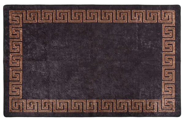 Stylowy prostokątny czarny dywan 190x300 cm Dąb A5-S21
