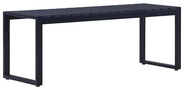 Czarna ławka ogrodowa 120,5 cm T7-D46