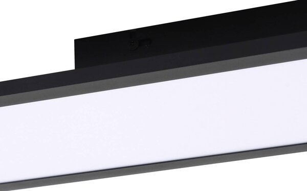 Lindby Panel LED Enhife, czarny, 80 x 20 cm, metalowy, 4000K