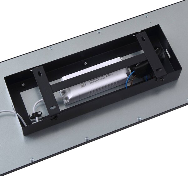 Lindby Panel LED Enhife, czarny, 80 x 20 cm, metalowy, 4000K