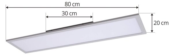 Lindby Panel LED Enhife, biały, 80 x 20 cm, metal, 4000 K