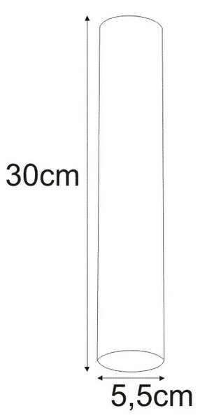 Czarny punktowy plafon spot sufitowy 30 cm K7-L47
