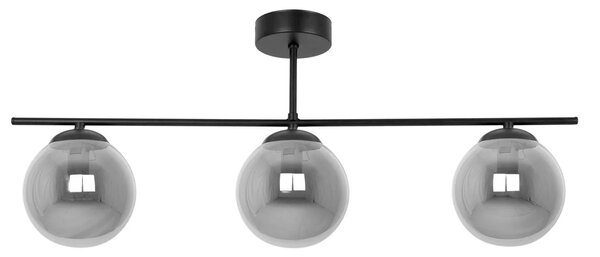 Grafitowa lampa sufitowa z 3 szklanymi kloszami - 7X A705 L4-P54