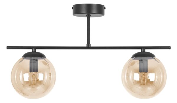 Bursztynowa podwójna lampa sufitowa loft - 4X A704 S0-G53