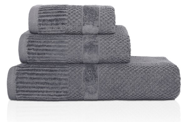 Ręcznik personalizowany IVO - szary - 70 x 140