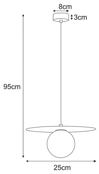 Zielona lampa wisząca ze szklanym okrągłym kloszem - 3X A680 A1-T83