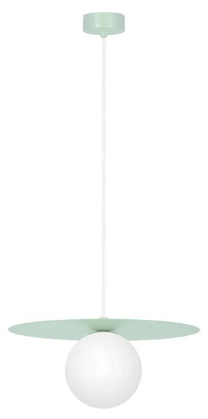 Zielona lampa wisząca ze szklanym okrągłym kloszem - 3X A680 A1-T83