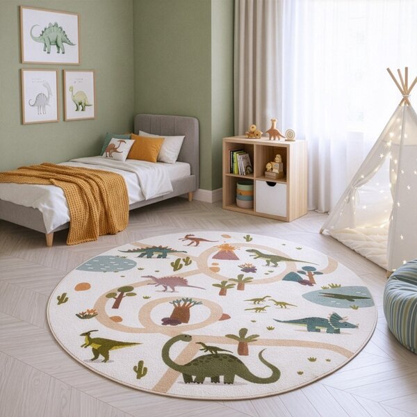 Dywan dziecięcy odpowiedni do prania ø120 cm Coco 1131 – Ayyildiz Carpets