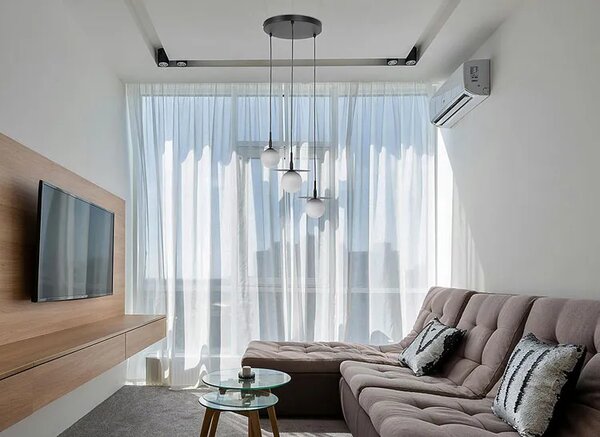 Potrójna nowoczesna lampa wisząca z ruchomymi kloszami - 9X A696 W1-M55