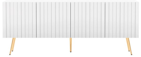 Biały stolik pod TV na złotych nóżkach C8-P29