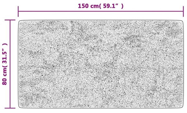 Nowoczesny czarny dywan 80x150 cm T3-G71