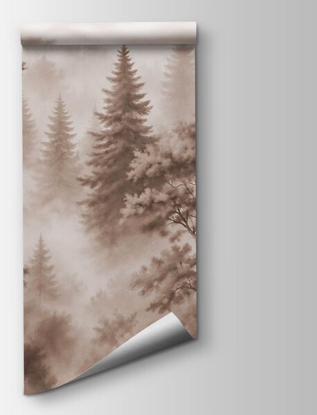 Fototapeta Zamglony las z drzewami, Fototapety Natura, Popularne Fototapety, t00854v1 - Tapeko.pl