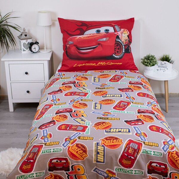 Czerwona bawełniana pościel dziecięca jednoosobowa 140x200 cm Cars "Legend" – Jerry Fabrics