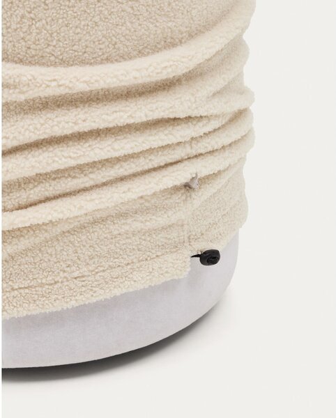 Kremowy puf z materiału bouclé Kaeli – Kave Home