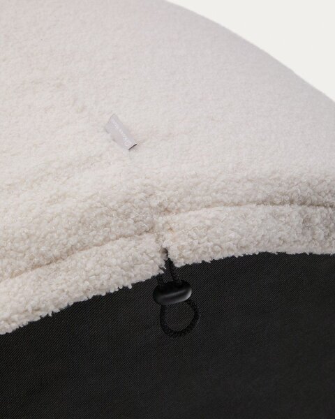 Kremowy puf z materiału bouclé Kaeli – Kave Home