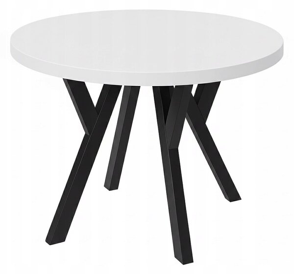 Stół ława okrągły 80cm blat 3,6cm Metal Biały Alaska PROMOCJA I ArtDHome