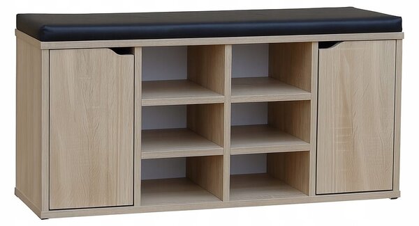 Szafka na buty z siedziskiem 100 cm Dąb Sonoma PROMOCJA Kod: 5172